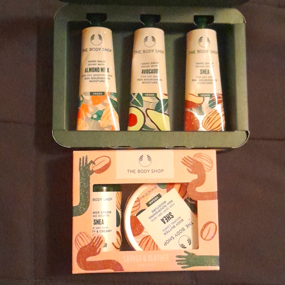 The Body Shop Lather and Slather Shea Duo & Protect and Soften Hand Balm Trio
